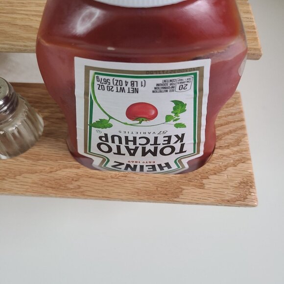 Wood Condiment Caddy Hand Made One Of A Kind W/ Paper Towel Holder - Picture 9 of 16